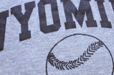 画像5: 90s USA製 Championチャンピオン WYOMING COWBOYS ベースボール 88/12 Tシャツ 杢グレー XL (5)