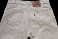 画像5: 90s USA製 Levi'sリーバイス 550 先染め カラーデニムパンツ カーキ W34★20 (5)