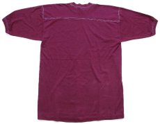 画像3: 80s USA製 tony's THE COOKBOOK アスレチックTシャツ ワインレッド XL (3)
