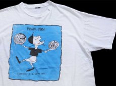画像1: 90s PEARL JAM パールジャム NEIL YOUNG & CRAZY HORSE Tom Petty 両面プリント コットン バンドTシャツ 白 (1)