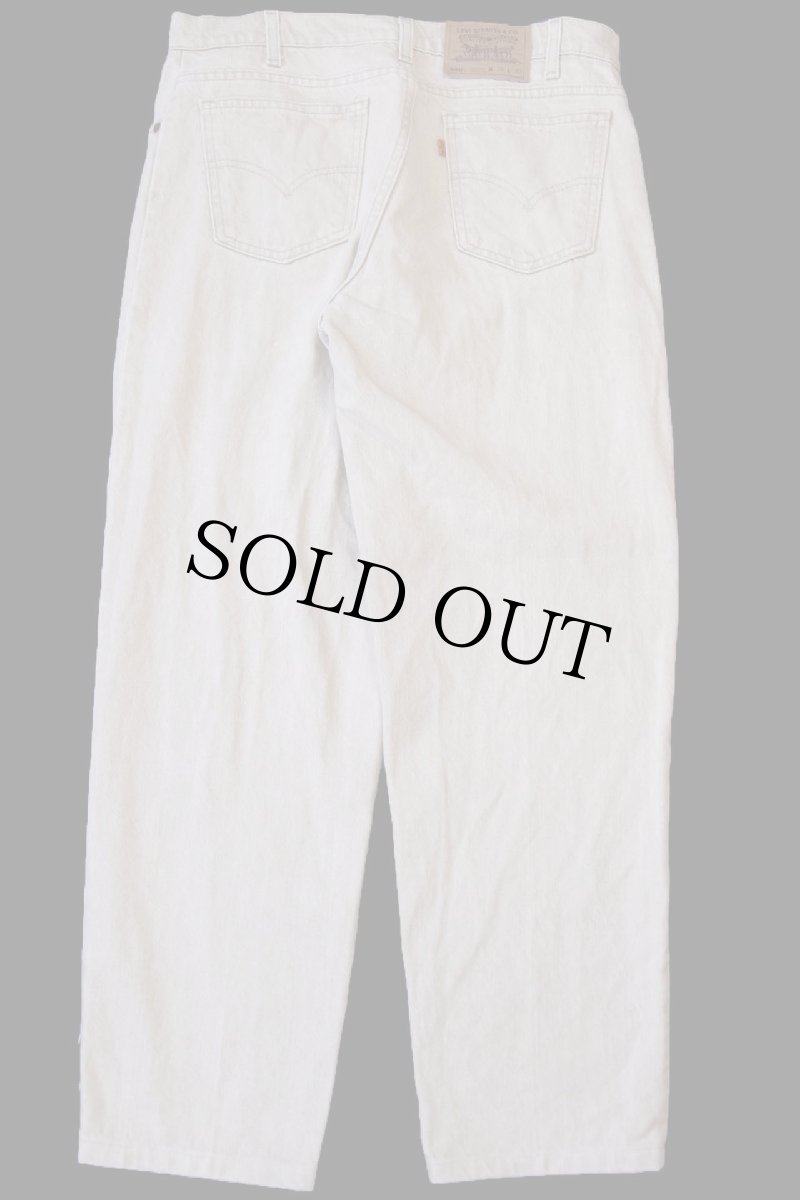 画像3: 90s USA製 Levi'sリーバイス 550 先染め カラーデニムパンツ カーキ W34★20 (3)