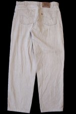 画像3: 90s USA製 Levi'sリーバイス 550 先染め カラーデニムパンツ カーキ W34★20 (3)