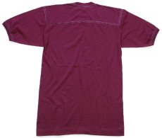 画像3: 80s USA製 tony's THE COOKBOOK アスレチックTシャツ ワインレッド M★A (3)