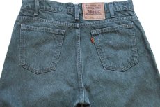 画像5: 90s USA製 Levi'sリーバイス 550 先染め カラーデニムパンツ 緑 W34 L30★19 (5)
