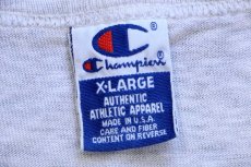 画像5: 90s USA製 Championチャンピオン CARLETON 四段 ひび割れプリント Tシャツ 杢ライトグレー XL (5)