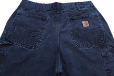 画像5: carharttカーハート ペンキ飛び ダック地 ペインターパンツ 黒 フェード W34 L32 (5)