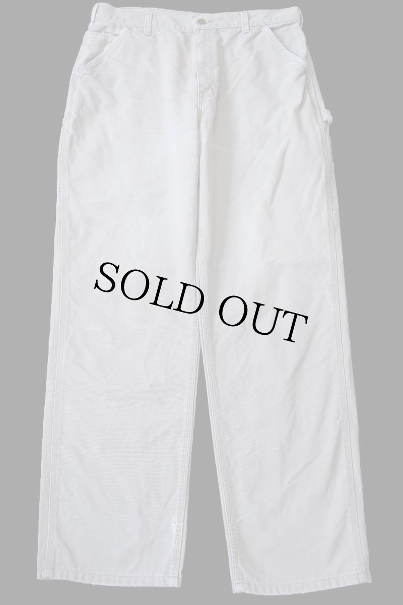 画像2: carharttカーハート ダメージ ダック地 ペインターパンツ グレー W36 L34 (2)