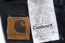 画像6: carharttカーハート ペンキ飛び ダック地 ペインターパンツ 黒 フェード W34 L32 (6)