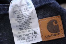 画像6: メキシコ製 carharttカーハート ペンキ飛び ダック地 ペインターパンツ ミッドナイト W30 L32★A (6)