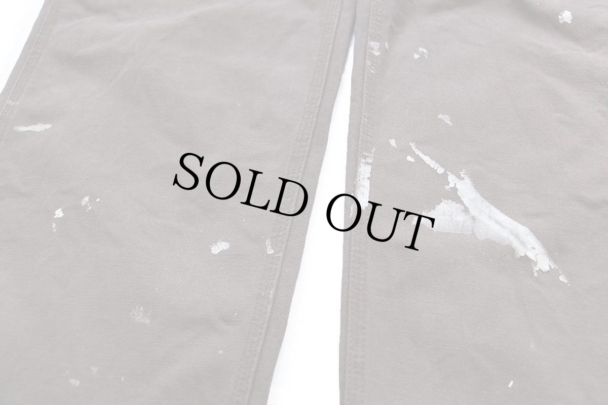 画像7: メキシコ製 carharttカーハート ペンキ飛び ダック地 ペインターパンツ 焦げ茶 W42 L32 (7)