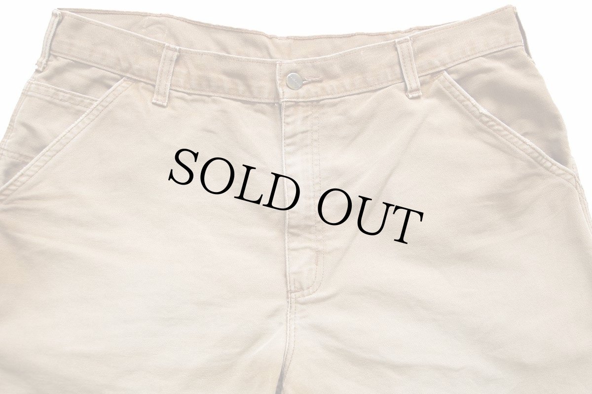 画像4: carharttカーハート ダック地 ペインターパンツ 茶 フェード W36 L32 (4)