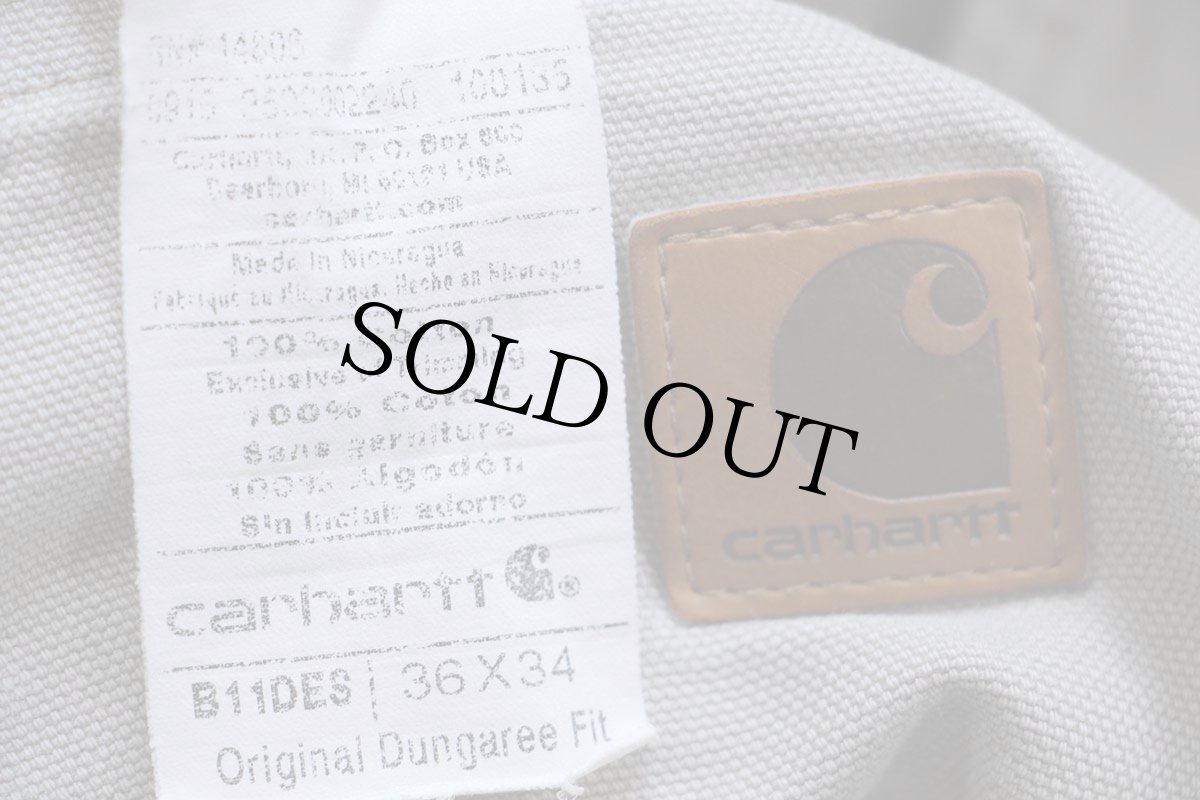 画像6: carharttカーハート ダメージ ダック地 ペインターパンツ グレー W36 L34 (6)