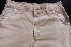 画像4: carharttカーハート ダメージ ダック地 ペインターパンツ グレーベージュ W30 L34 (4)