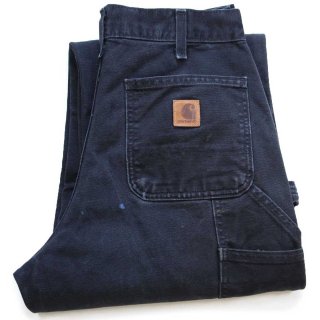 カーハート　ペインターパンツ　ブラック　神フェード　ヴィンテージ CUBA】Carhartt black double knee painted painter pant -7914