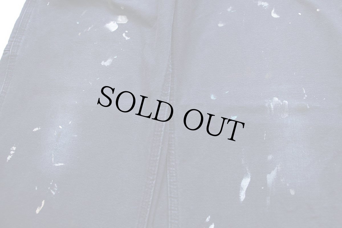 画像7: メキシコ製 carharttカーハート ペンキ飛び ダック地 ペインターパンツ ミッドナイト W34 L30★D (7)