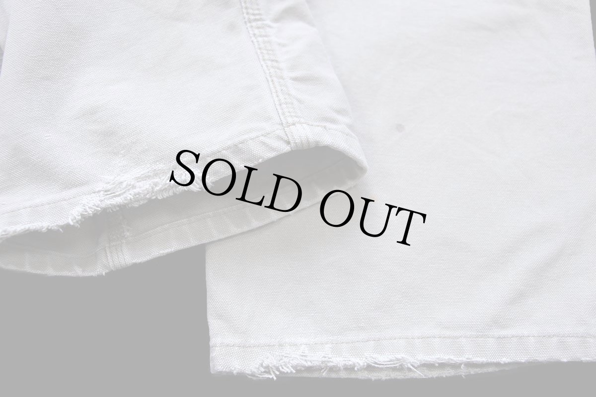 画像7: carharttカーハート ダメージ ダック地 ペインターパンツ グレー W36 L34 (7)