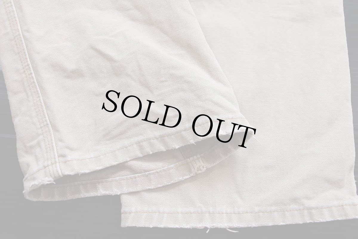 画像8: carharttカーハート ダメージ ダック地 ペインターパンツ グレーベージュ W30 L34 (8)