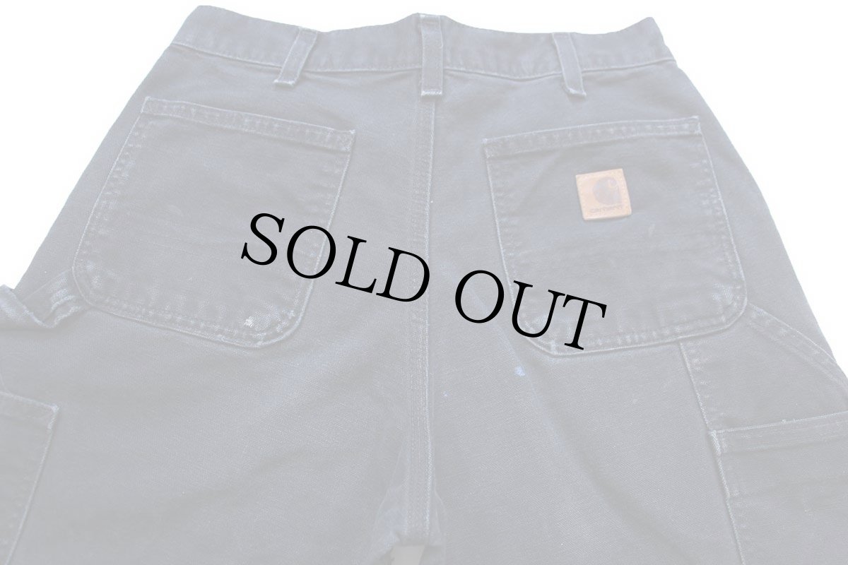 画像5: メキシコ製 carharttカーハート ペンキ飛び ダック地 ペインターパンツ 黒 W29 L30 (5)