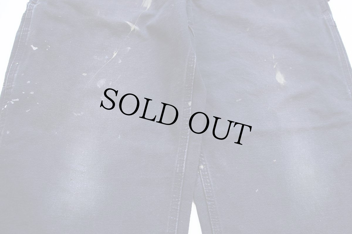 画像7: メキシコ製 carharttカーハート ペンキ飛び ダック地 ペインターパンツ ミッドナイト フェード W34 L30★E (7)