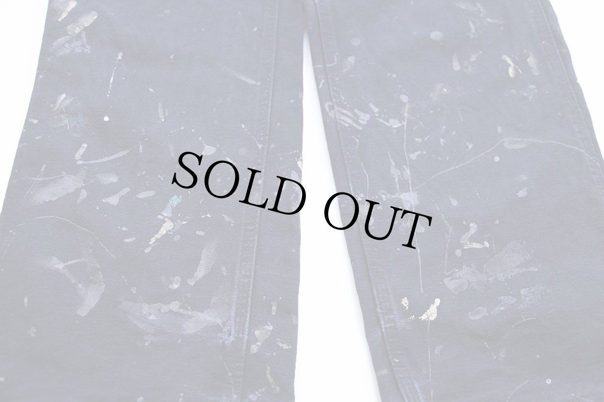 画像7: メキシコ製 carharttカーハート ペンキ飛び ダック地 ペインターパンツ ミッドナイト W30 L32★A (7)