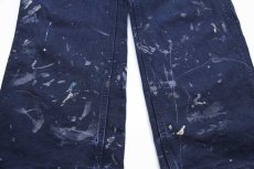 画像7: メキシコ製 carharttカーハート ペンキ飛び ダック地 ペインターパンツ ミッドナイト W30 L32★A (7)