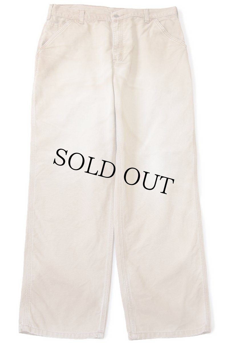 画像2: carharttカーハート ダック地 ペインターパンツ 茶 フェード W36 L32 (2)