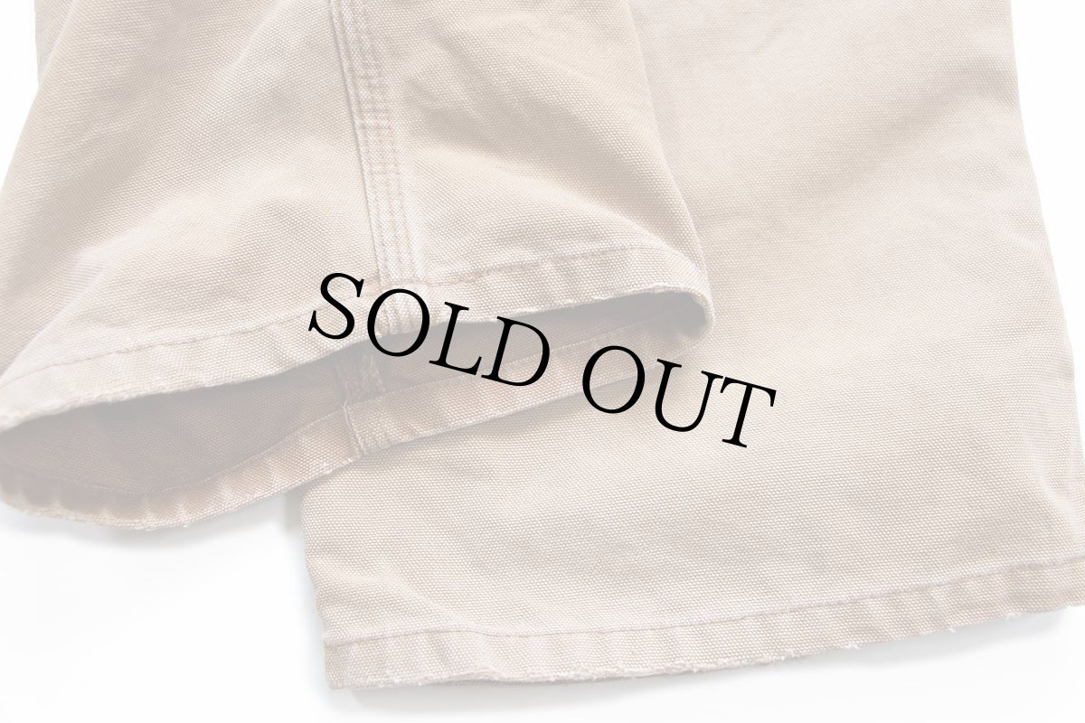 画像7: carharttカーハート ダック地 ペインターパンツ 茶 フェード W36 L32 (7)