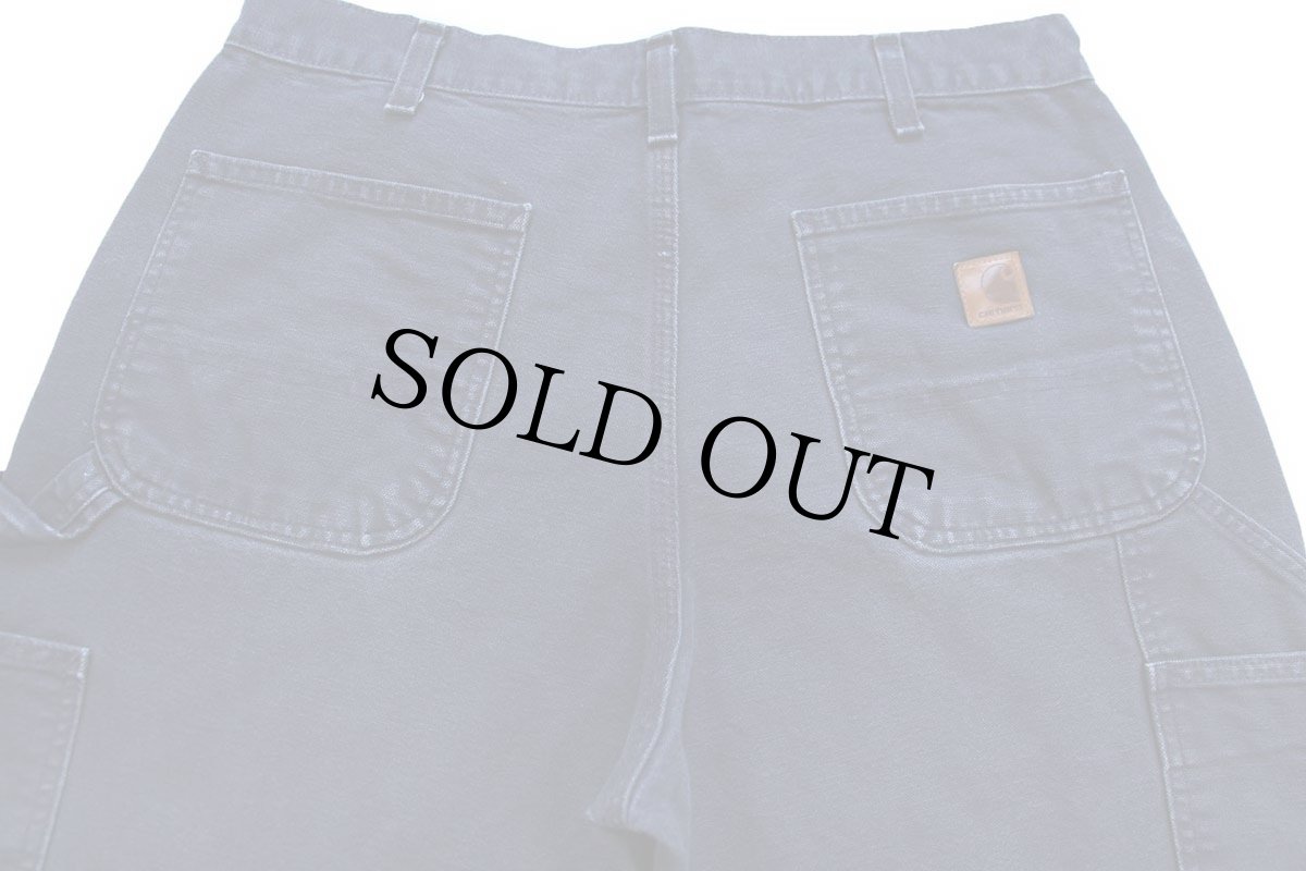 画像5: メキシコ製 carharttカーハート ペンキ飛び ダック地 ペインターパンツ ミッドナイト W34 L30★D (5)