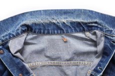 画像7: 60s USA製 LEVI'Sリーバイス 557 ダメージ リペア デニムジャケット★3rd (7)