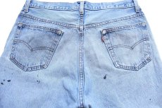 画像5: 90s USA製 Levi'sリーバイス 501 ダメージ デニムパンツ W35 L32★194 (5)