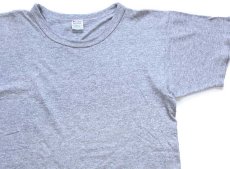 画像1: 80s USA製 Championチャンピオン 無地 目無し バインダーネック 88/12 Tシャツ 杢グレー M (1)