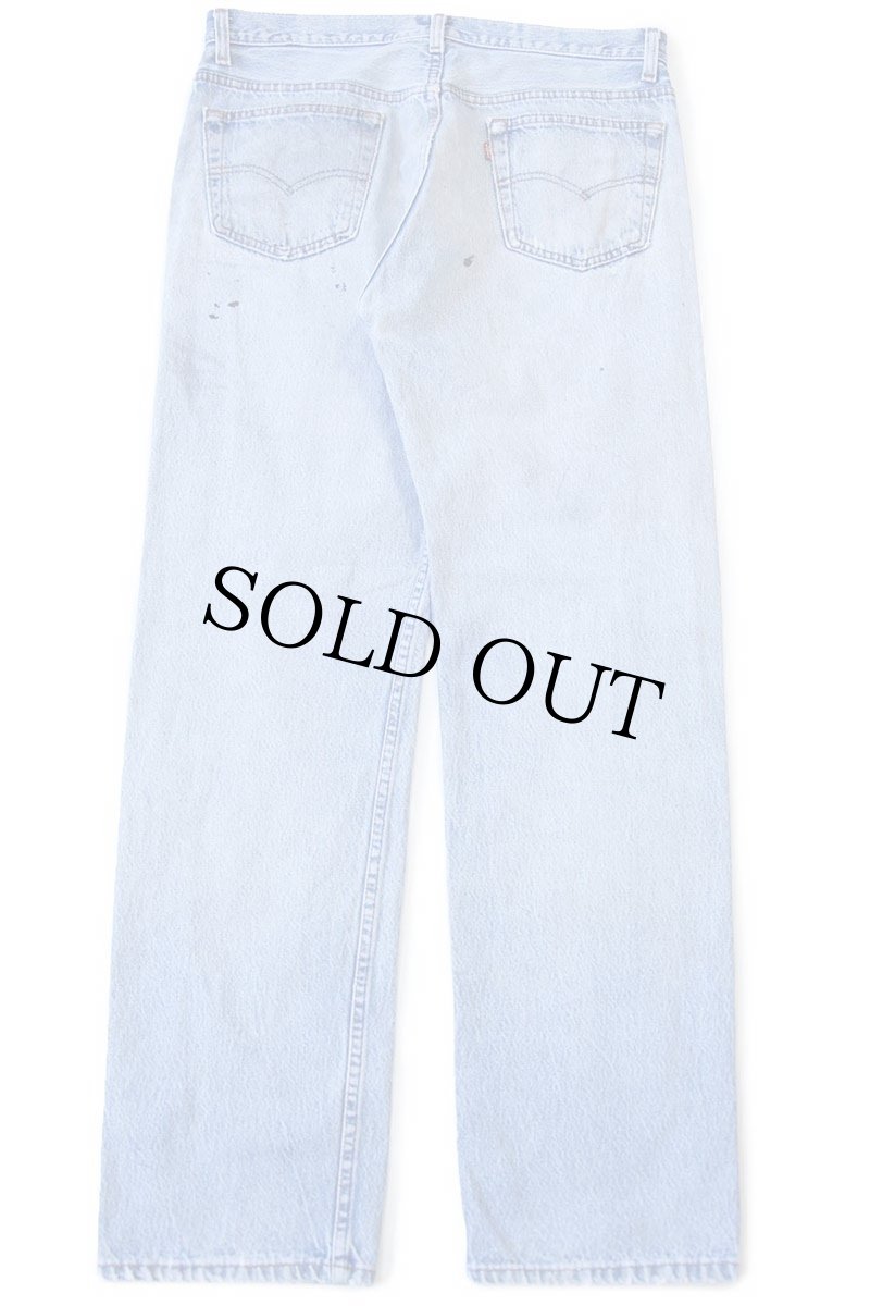 画像3: 90s USA製 Levi'sリーバイス 501 ダメージ デニムパンツ W35 L32★194 (3)