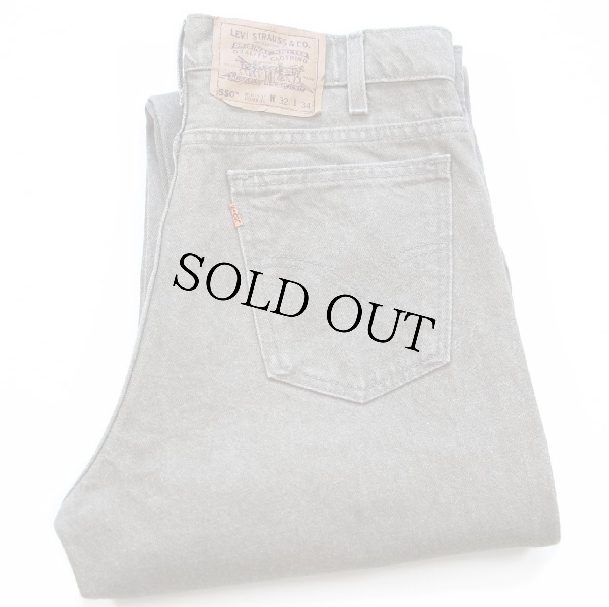 画像1: 90s USA製 Levi'sリーバイス 550 先染め カラーデニムパンツ オリーブ W32 L34★14 (1)