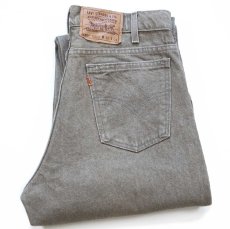 画像1: 90s USA製 Levi'sリーバイス 550 先染め カラーデニムパンツ オリーブ W32 L34★14 (1)