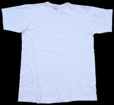 画像2: 80s USA製 L.L.Bean × Championチャンピオン 無地 目無し バインダーネック コットンTシャツ 白 L (2)
