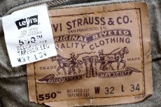 画像6: 90s USA製 Levi'sリーバイス 550 先染め カラーデニムパンツ オリーブ W32 L34★14 (6)