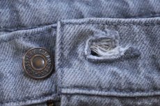画像7: 90s USA製 Levi'sリーバイス 550 先染め グレー デニムパンツ W31 L34★15 (7)