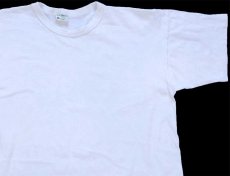画像1: 80s USA製 L.L.Bean × Championチャンピオン 無地 目無し バインダーネック コットンTシャツ 白 L (1)
