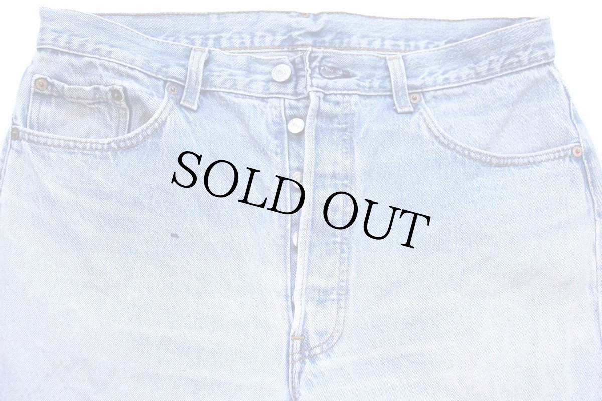 画像4: 90s USA製 Levi'sリーバイス 501 ダメージ デニムパンツ W35 L32★194 (4)