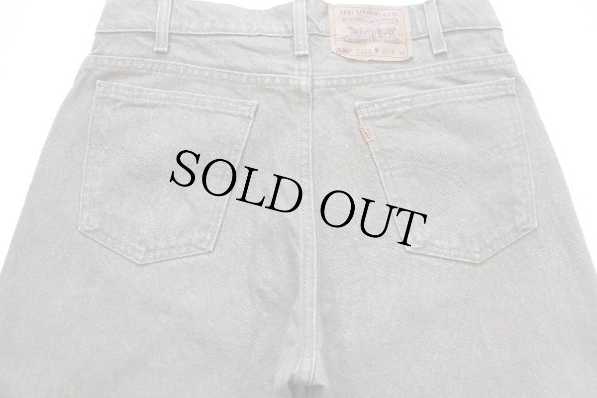 画像5: 90s USA製 Levi'sリーバイス 550 先染め カラーデニムパンツ オリーブ W32 L34★14 (5)