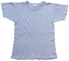 画像2: 80s USA製 Championチャンピオン 無地 目無し バインダーネック 88/12 Tシャツ 杢グレー M (2)