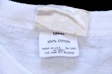 画像5: 80s USA製 L.L.Bean × Championチャンピオン 無地 目無し バインダーネック コットンTシャツ 白 L (5)