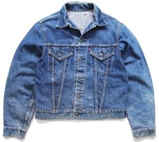 画像1: 60s USA製 LEVI'Sリーバイス 557 ダメージ リペア デニムジャケット★3rd (1)