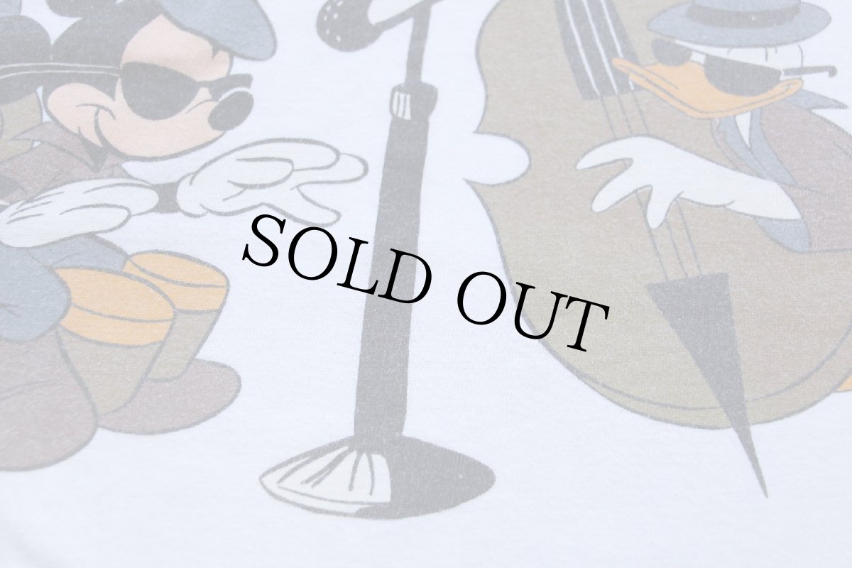 画像5: 00s DISNEYディズニー ミッキー マウス ドナルドダック グーフィー 両面プリント コットンTシャツ 白 (5)