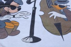 画像5: 00s DISNEYディズニー ミッキー マウス ドナルドダック グーフィー 両面プリント コットンTシャツ 白 (5)