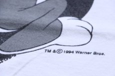 画像5: 90s USA製 Warner Bros LOONEY TUNES バッグスバニー UNISYS SIX FLAGS OVER GEORGIA コットンTシャツ 白 L (5)