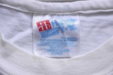 画像5: 90s USA製 Hanes Calvin and Hobbes カルビン ホッブス 両面プリント コットンTシャツ ボロ 白 XL (5)