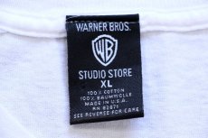 画像5: 90s USA製 WARNER BROS LOONEY TUNES バッグスバニー タイムズスクエア フォトプリント コットンTシャツ 白 XL (5)