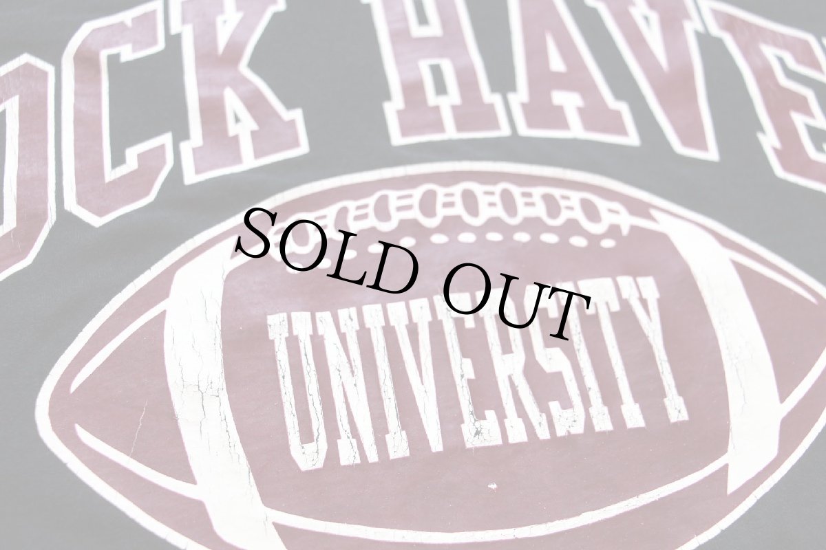 画像4: 00s USA製 RUSSELLラッセル LOCK HAVEN UNIVERSITY FOOTBALL アメフト Tシャツ 黒 L (4)