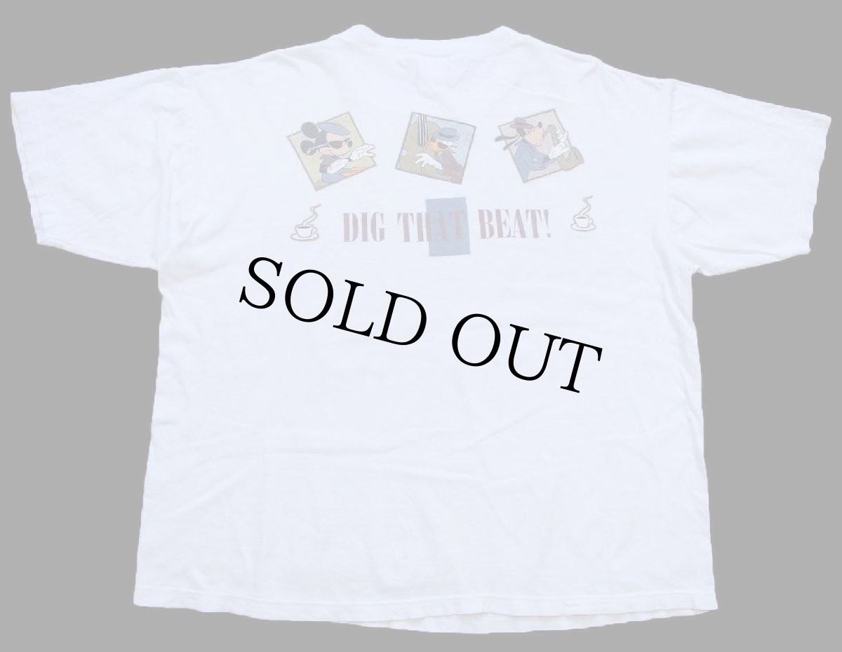 画像3: 00s DISNEYディズニー ミッキー マウス ドナルドダック グーフィー 両面プリント コットンTシャツ 白 (3)